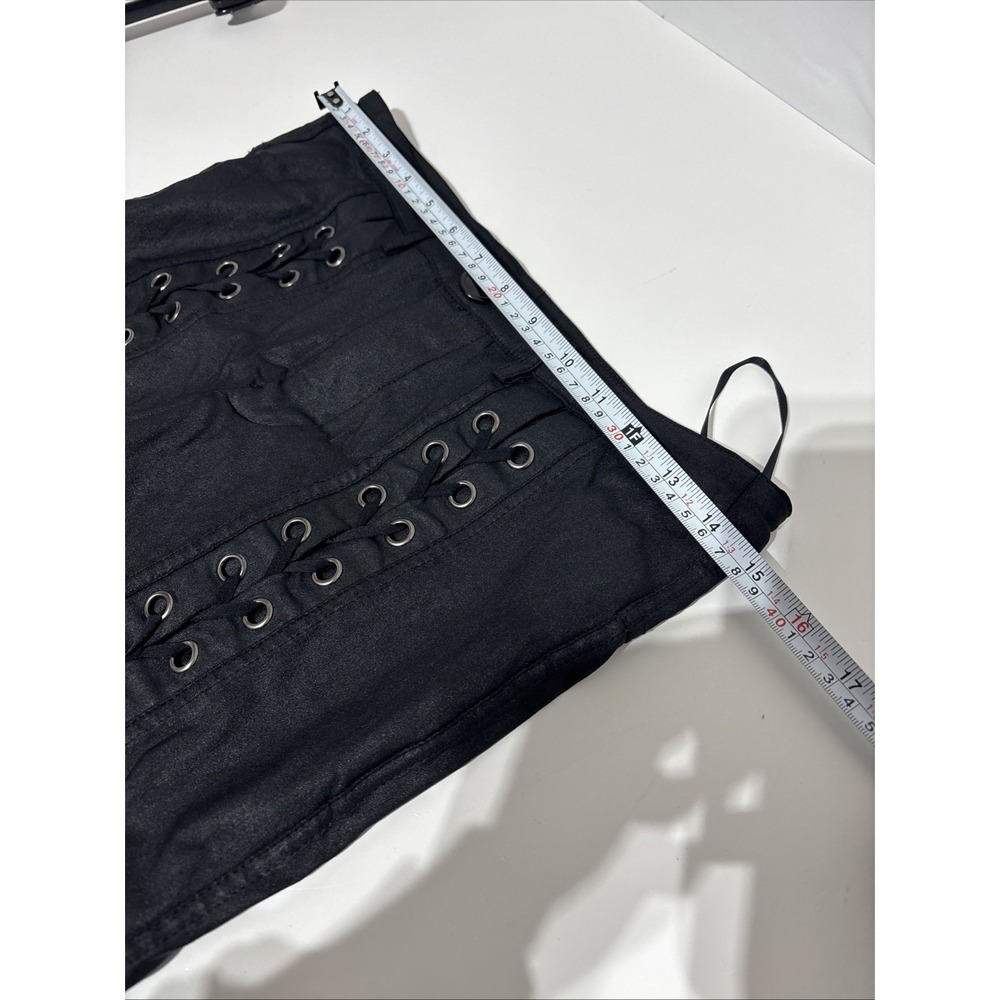 Hot & Delicious Women's Front Tie Up Jeggings Black Size‎ XL Y2K Boho Underwire - Picture 8 of 11